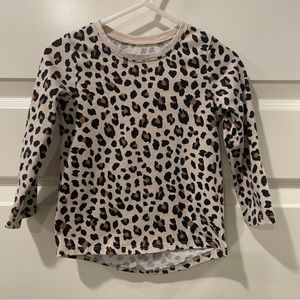 Long Sleeve Leopard Print T-shirt. Size 2T.